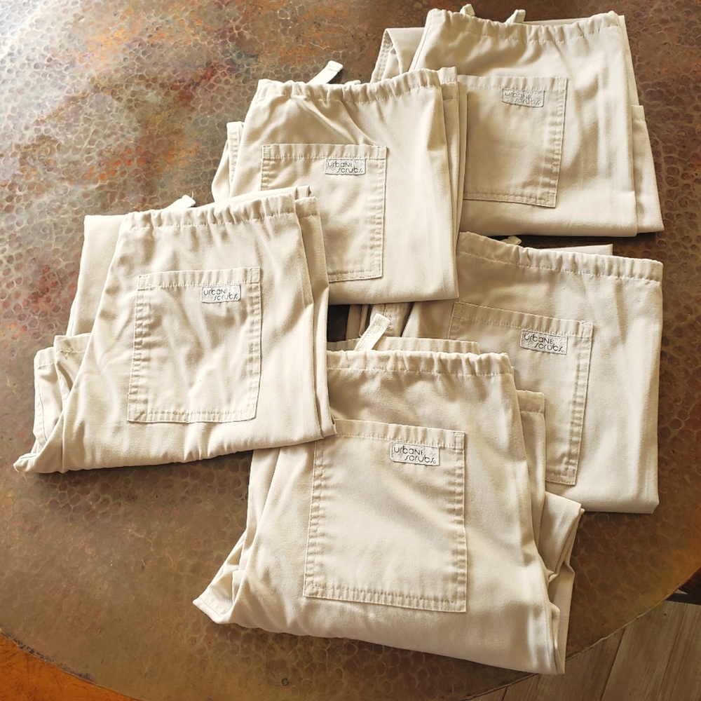 COPY - Unisex Urbane Scrubs scrub pants, tan, size small